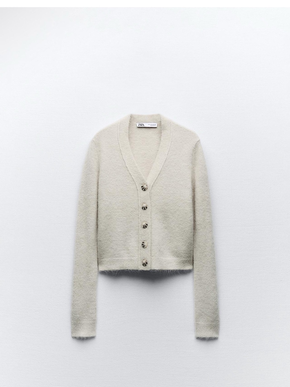 Zara Alpaca and Wool blend Cream Cardigan